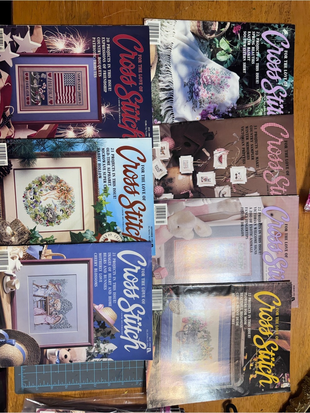 Cross Stitch Pattern Magazine Lot - Floral & Decorative Charts